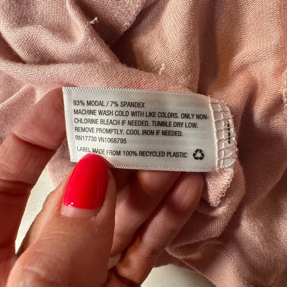 Spiritual Gangster Blush Pink Modal Cardigan Lightweight Drape Stretchy M C437 - Picture 6 of 7